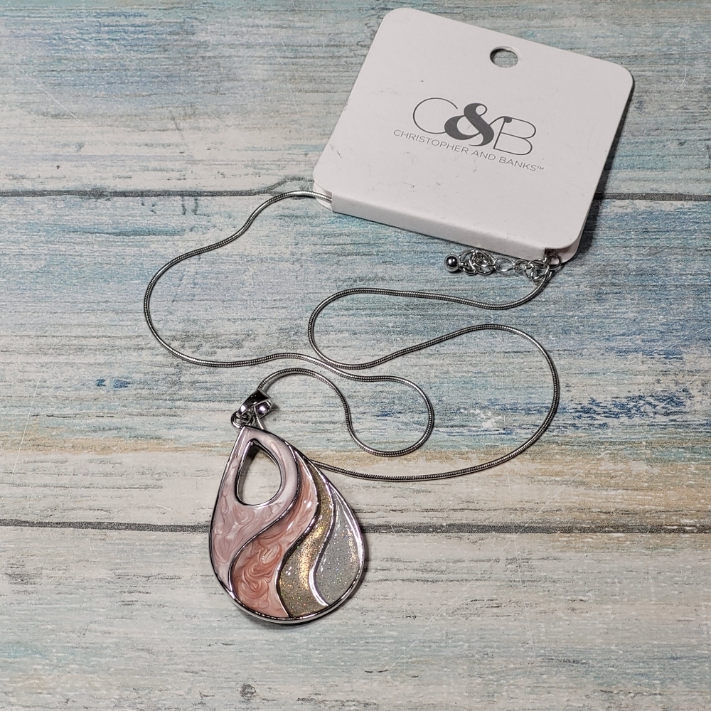 Christopher & Banks Silver and Pink Jewelry Set. - Picture 7 of 12